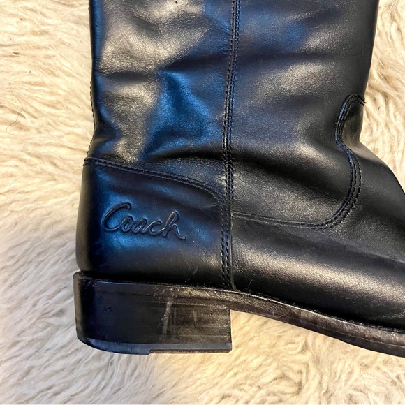 Coach Black Leather Riding Boots - Picture 4 of 14
